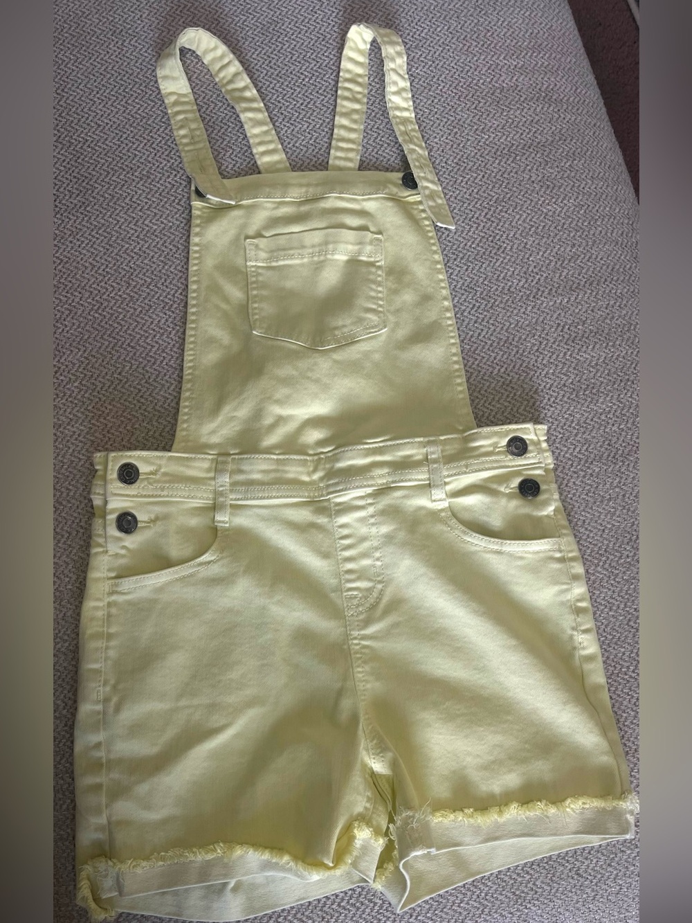 Cat&Jack  Yellow Denim Short Overalls